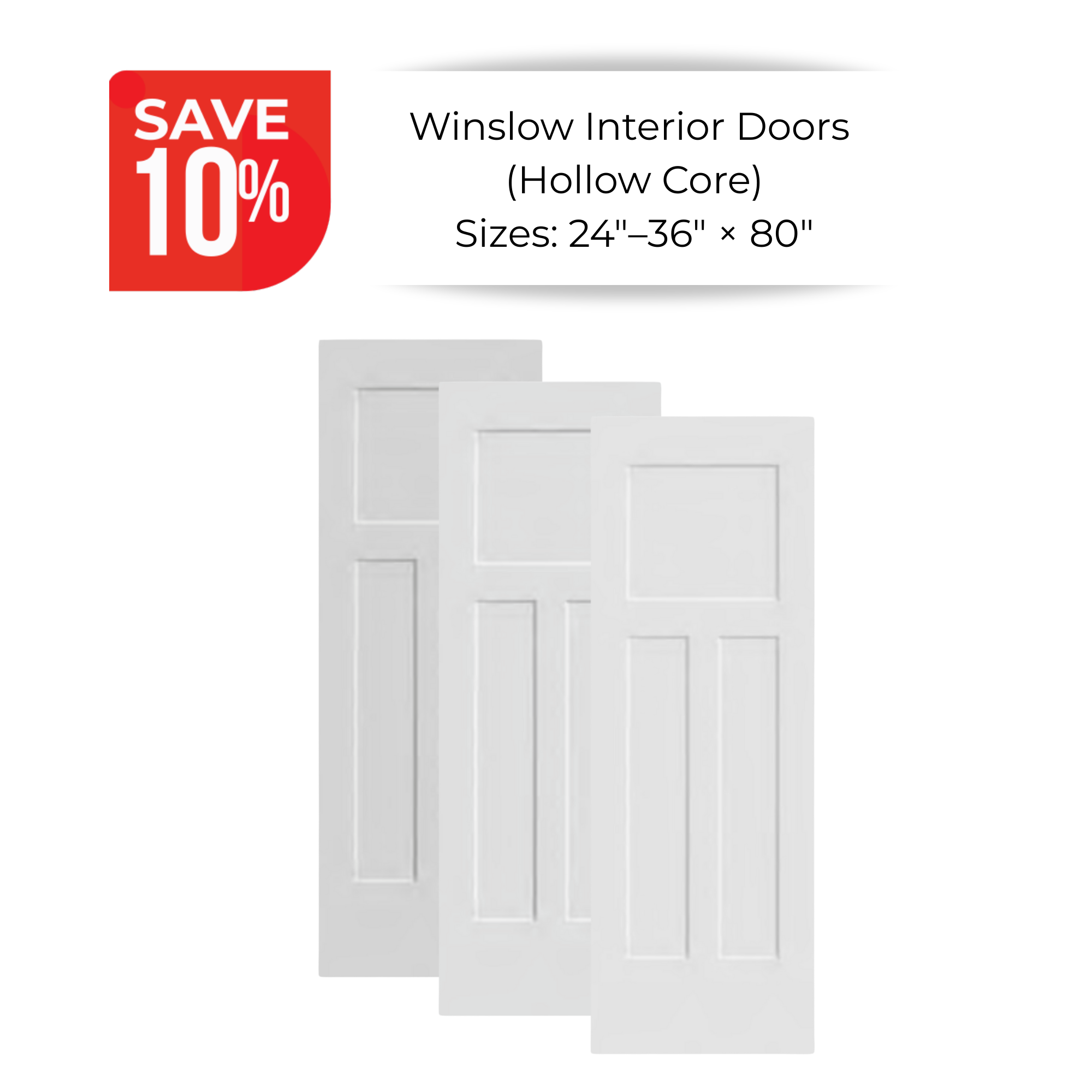Sale Masonite Winslow 3-Panel Interior Door Masonite Winslow 3-Panel Door