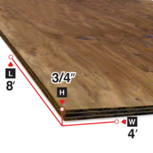 3/4" 4'x8' Brown Pressure Treated Plywood