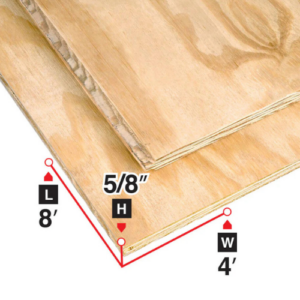 5/8" 4'x8' Fir Plywood Select Tongue and Groove